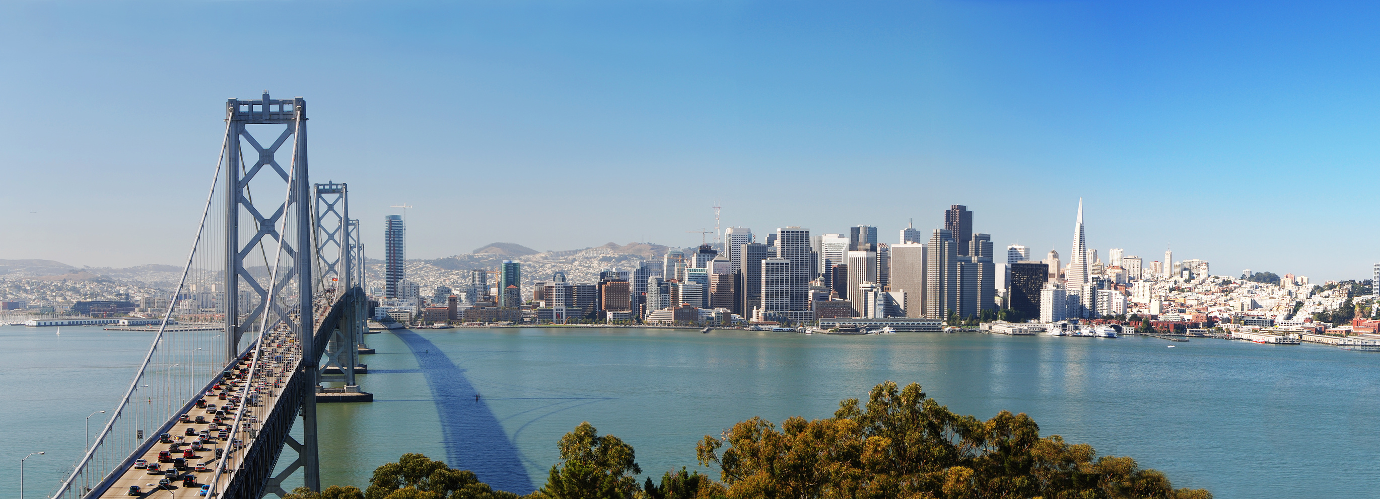 San Francisco and Bay Bridge Panorama